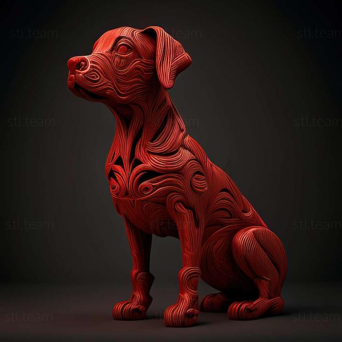 3D model Red Dog famous animal (STL)